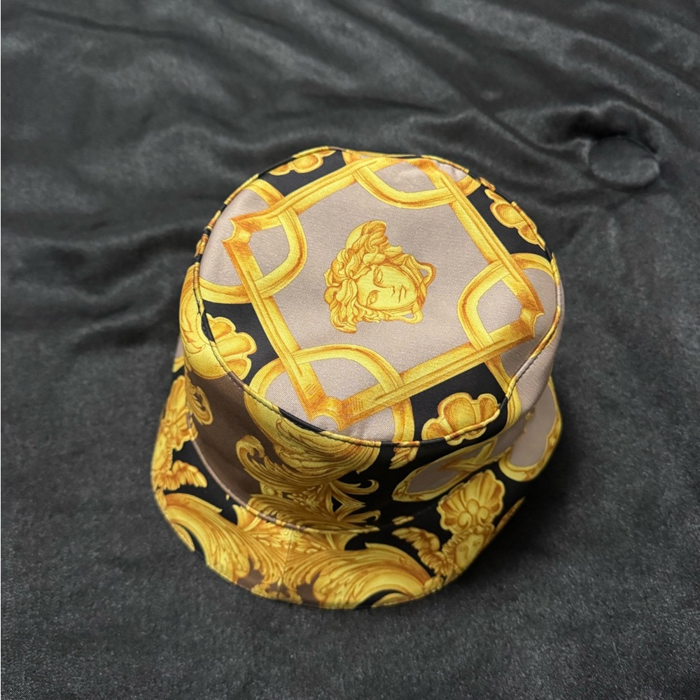 Versace Inspired Gold and Black Bucket Hat